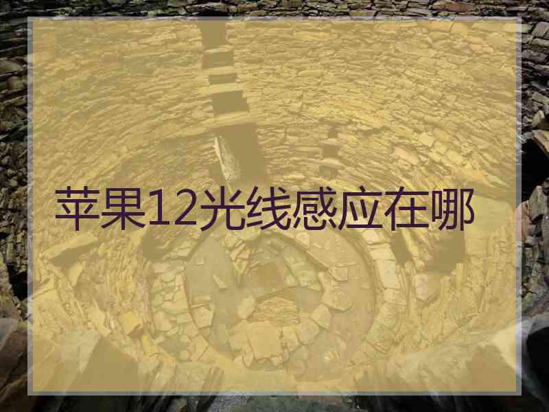 苹果12光线感应在哪