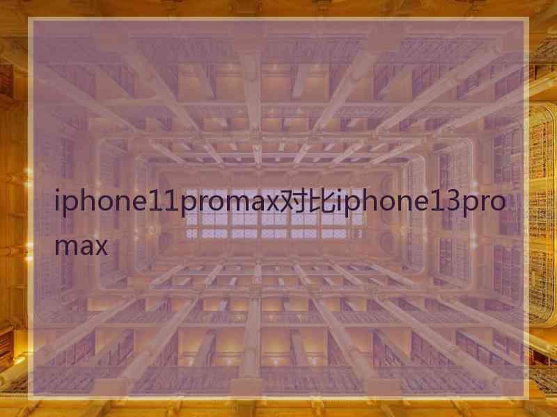 iphone11promax对比iphone13promax