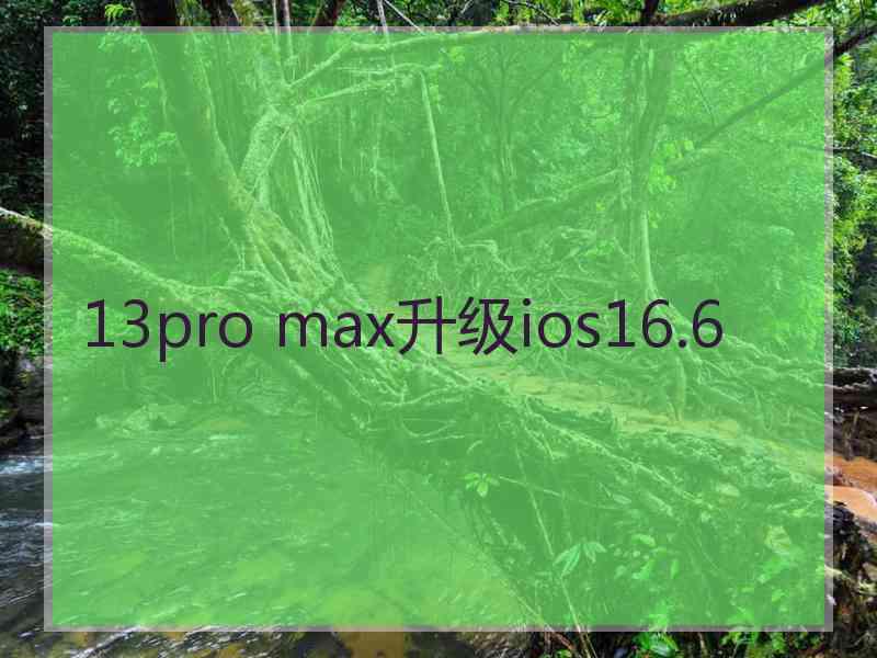 13pro max升级ios16.6