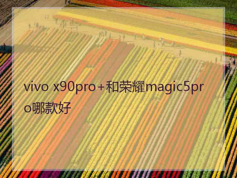 vivo x90pro+和荣耀magic5pro哪款好