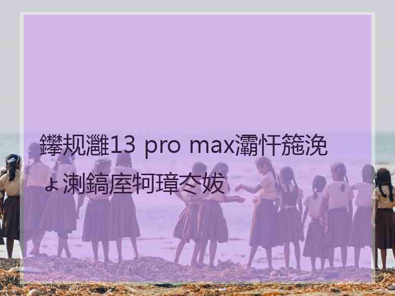 鑻规灉13 pro max灞忓箷浼ょ溂鎬庢牱璋冭妭