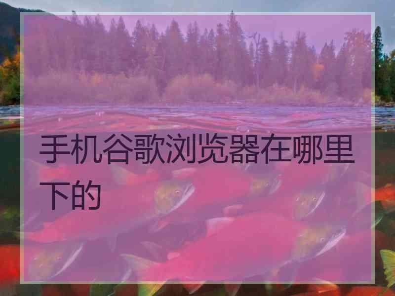 手机谷歌浏览器在哪里下的