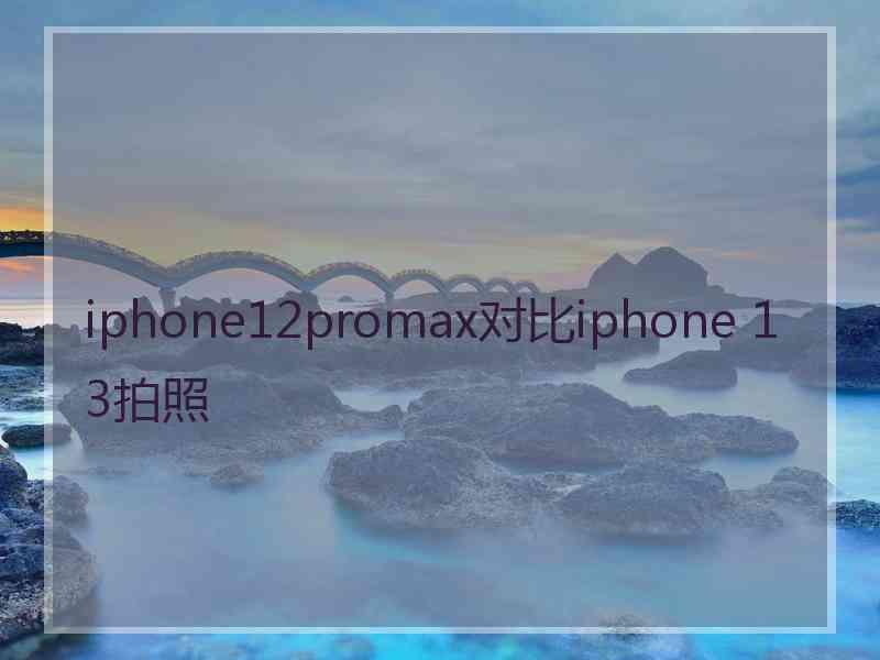 iphone12promax对比iphone 13拍照