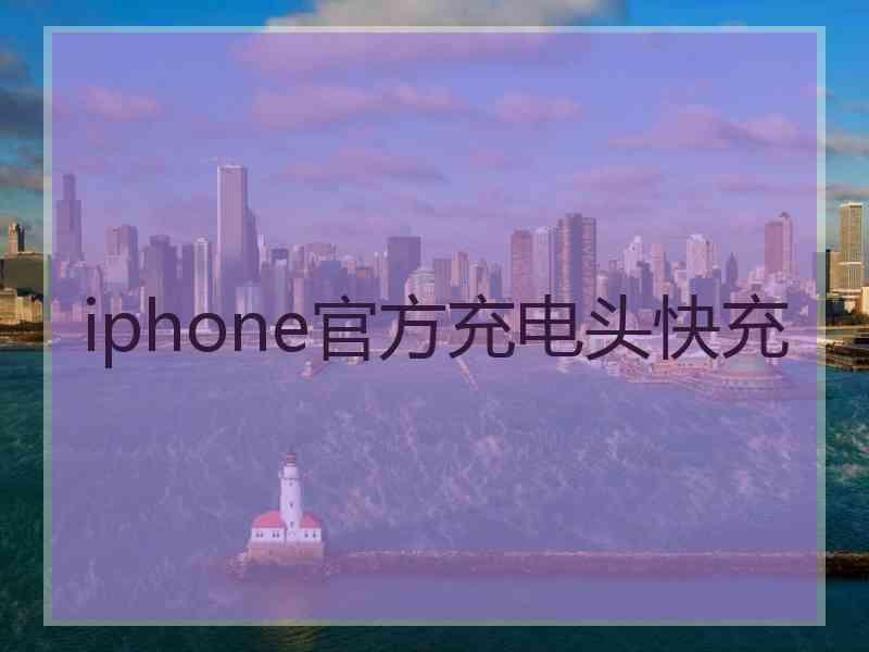 iphone官方充电头快充