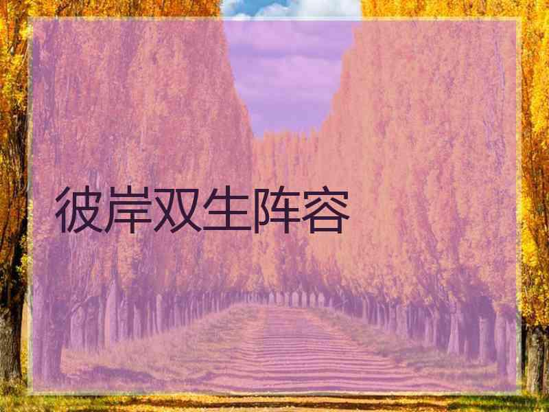 彼岸双生阵容