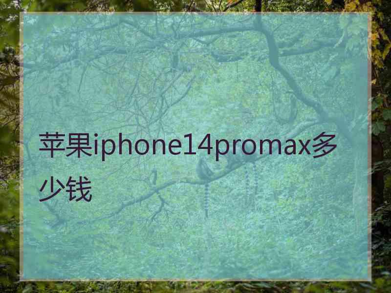 苹果iphone14promax多少钱