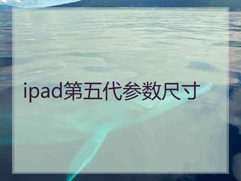 ipad第五代参数尺寸