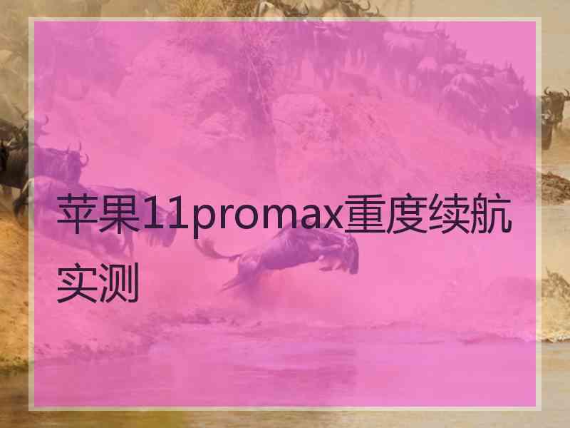 苹果11promax重度续航实测