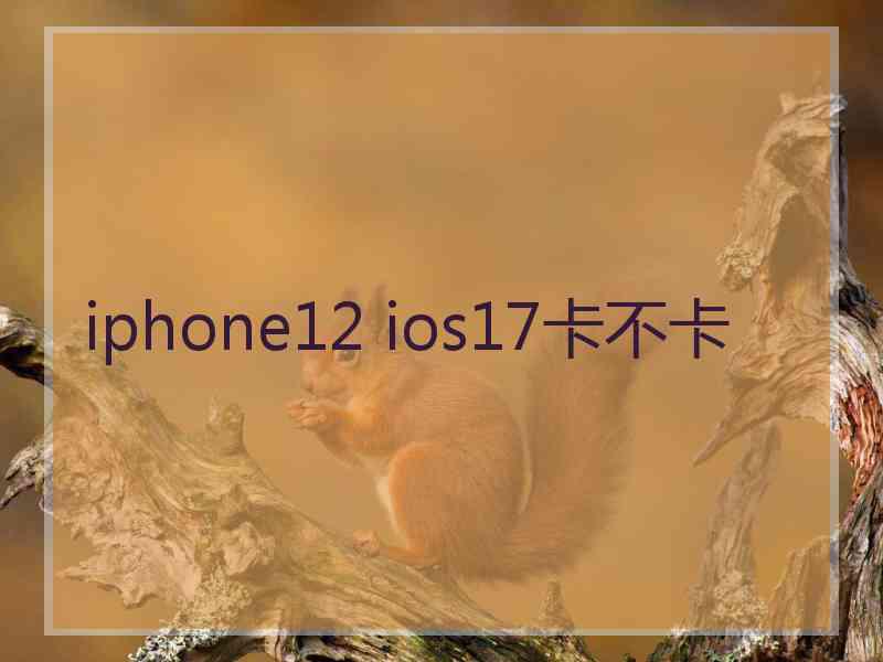 iphone12 ios17卡不卡