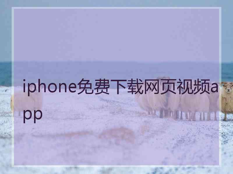 iphone免费下载网页视频app