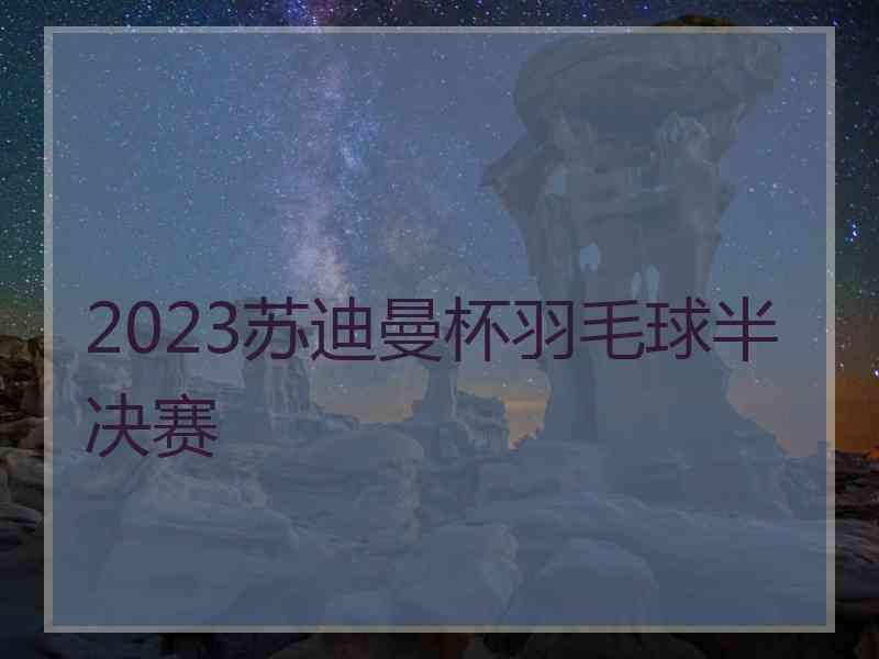 2023苏迪曼杯羽毛球半决赛