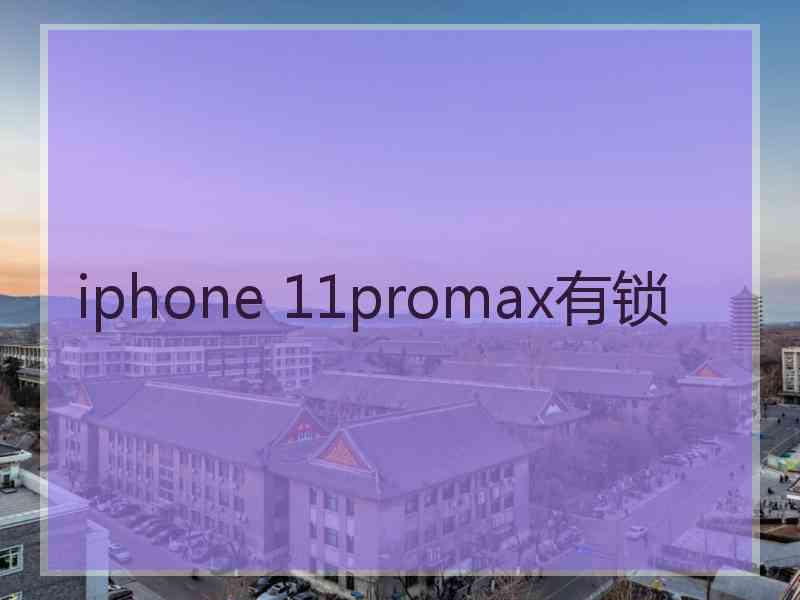 iphone 11promax有锁