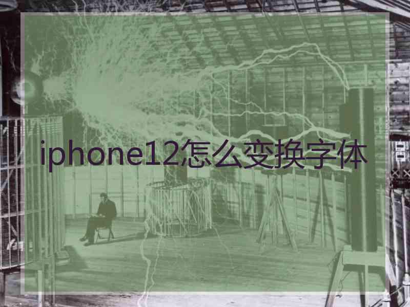 iphone12怎么变换字体