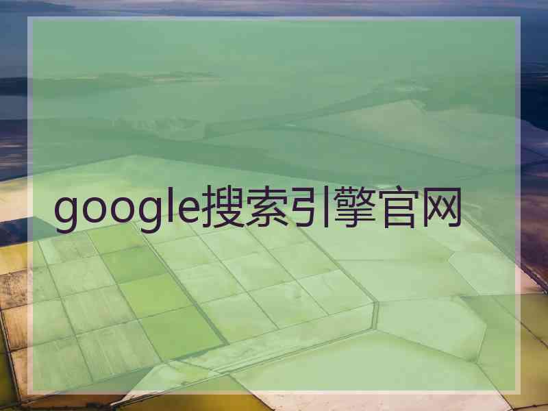 google搜索引擎官网