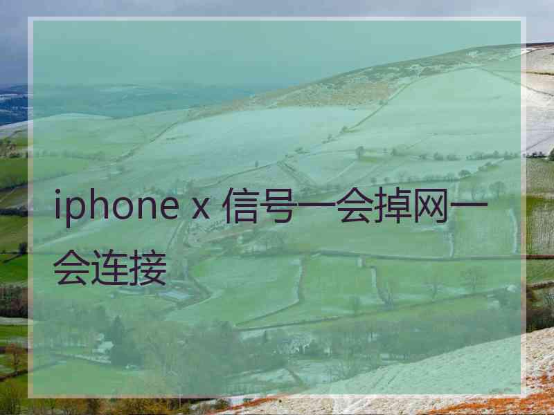 iphone x 信号一会掉网一会连接