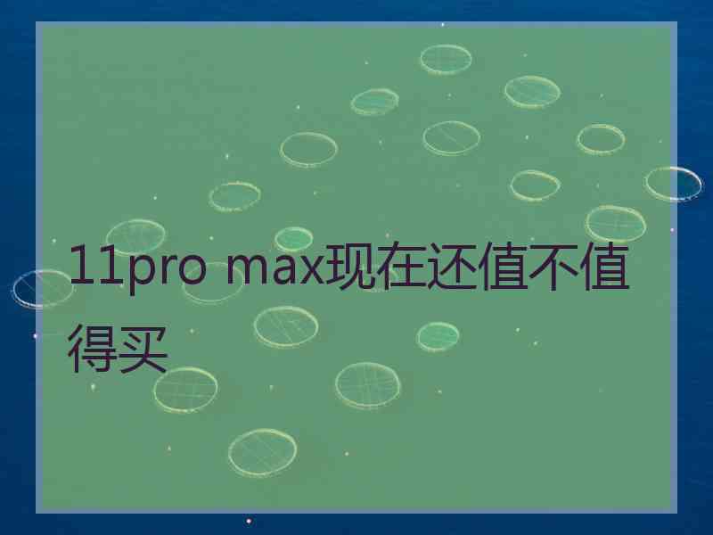 11pro max现在还值不值得买