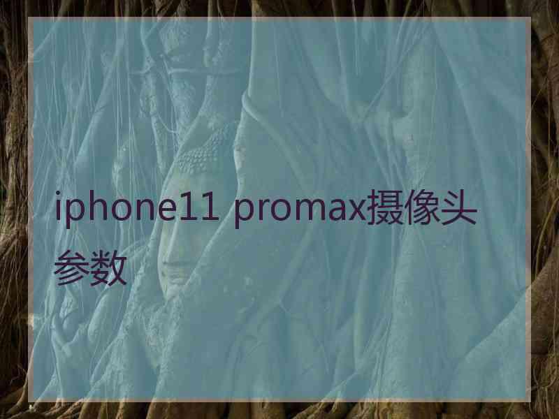 iphone11 promax摄像头参数