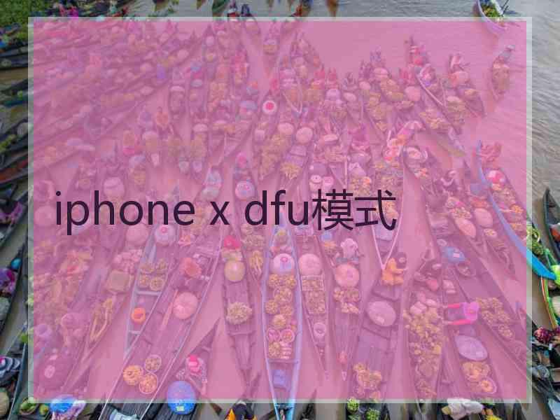 iphone x dfu模式