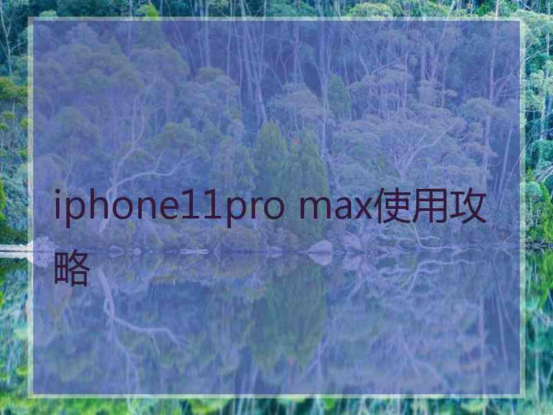 iphone11pro max使用攻略