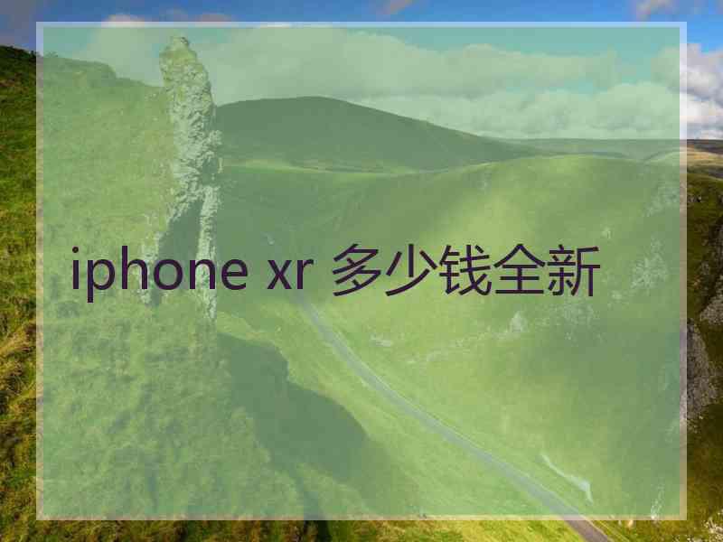 iphone xr 多少钱全新