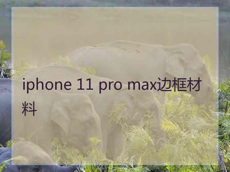 iphone 11 pro max边框材料