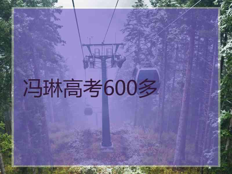 冯琳高考600多