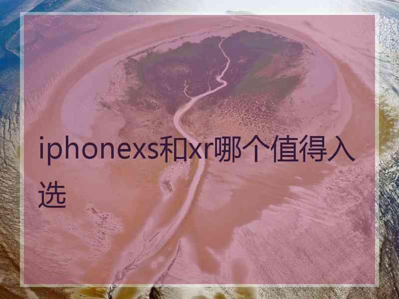 iphonexs和xr哪个值得入选