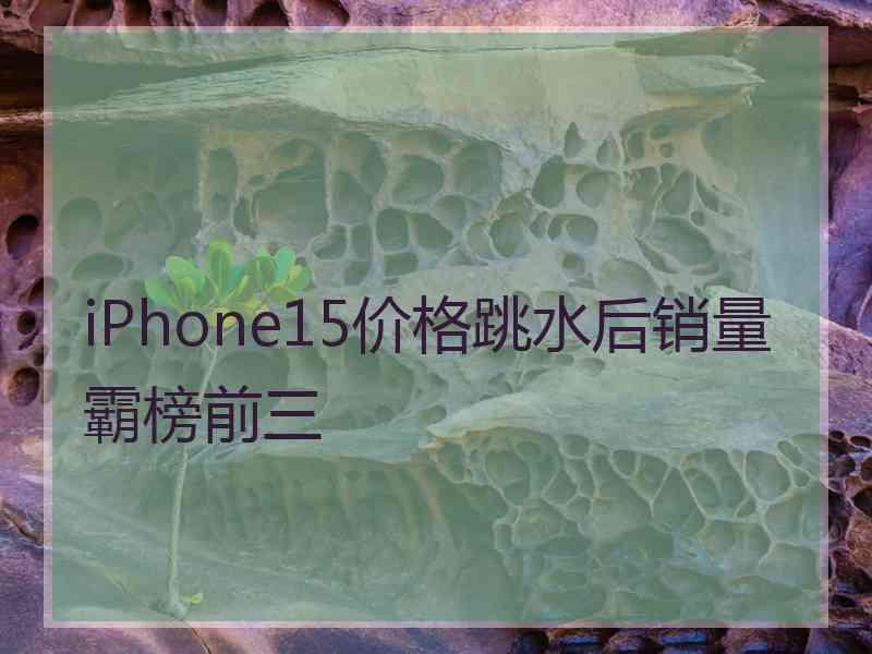 iPhone15价格跳水后销量霸榜前三