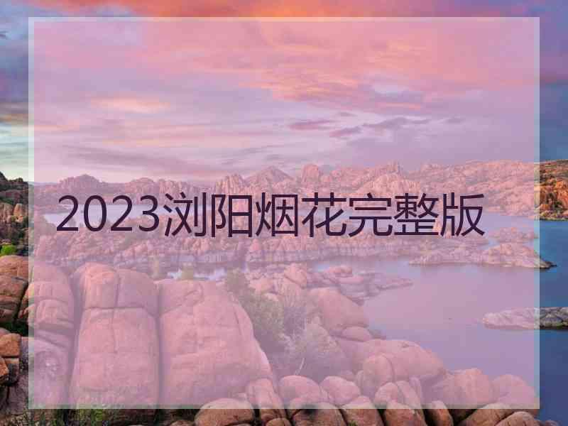 2023浏阳烟花完整版