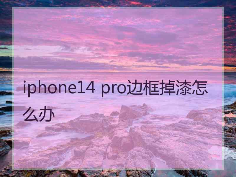 iphone14 pro边框掉漆怎么办