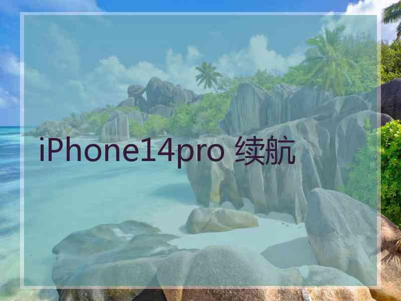 iPhone14pro 续航