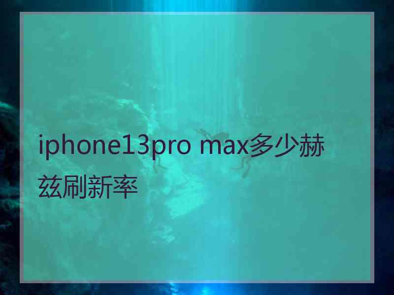 iphone13pro max多少赫兹刷新率