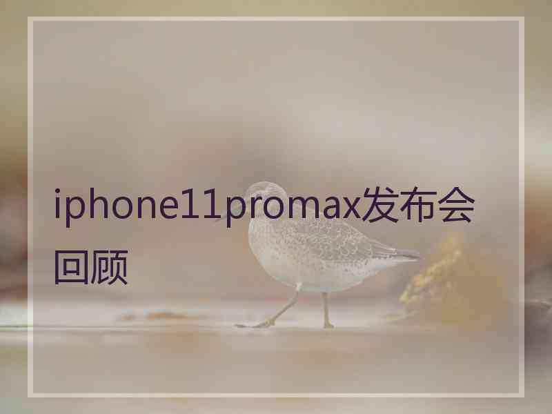 iphone11promax发布会回顾