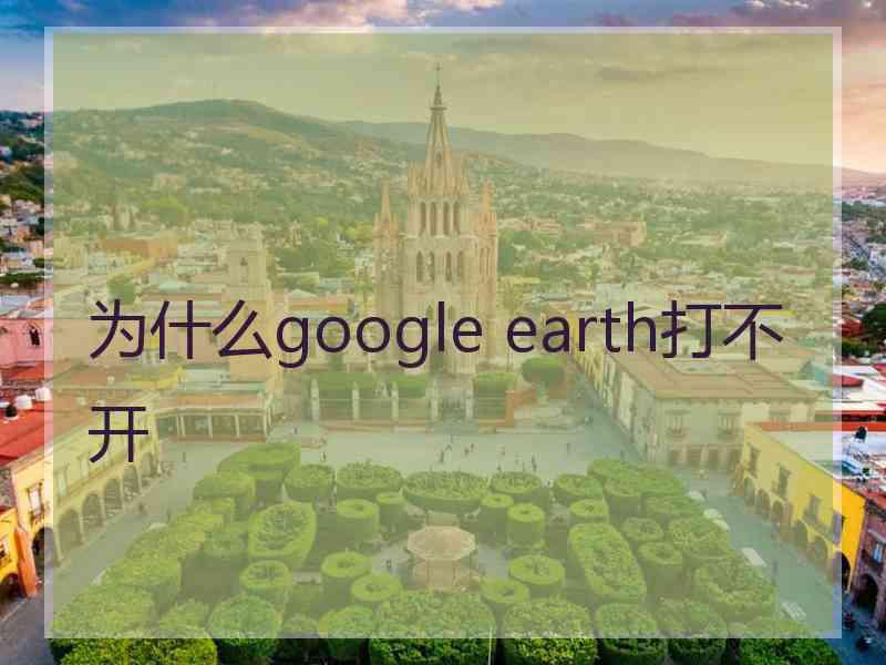 为什么google earth打不开