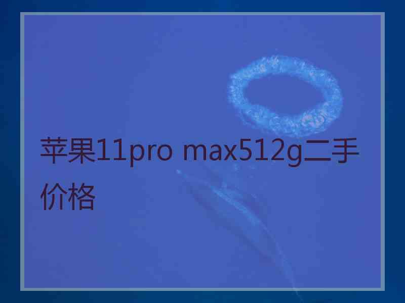 苹果11pro max512g二手价格