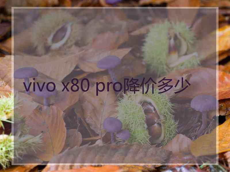 vivo x80 pro降价多少