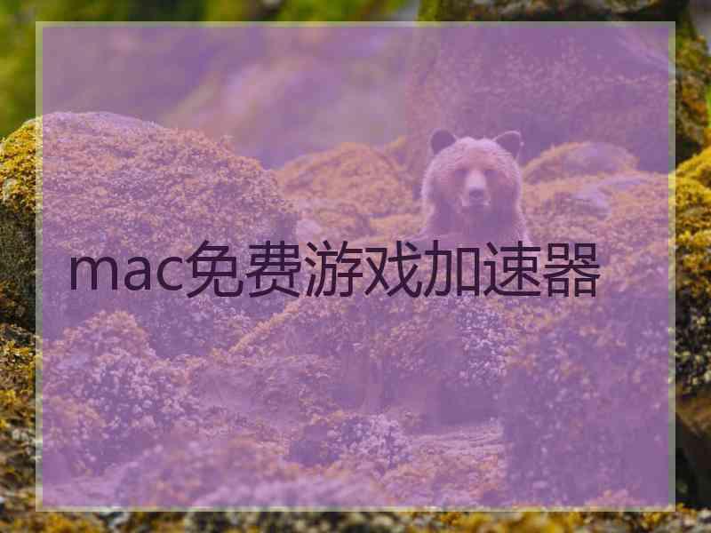 mac免费游戏加速器