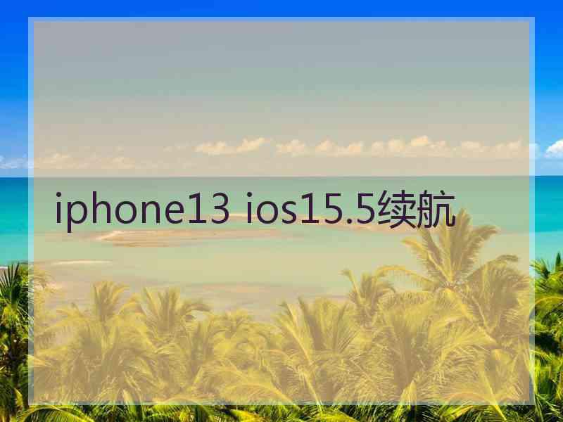 iphone13 ios15.5续航