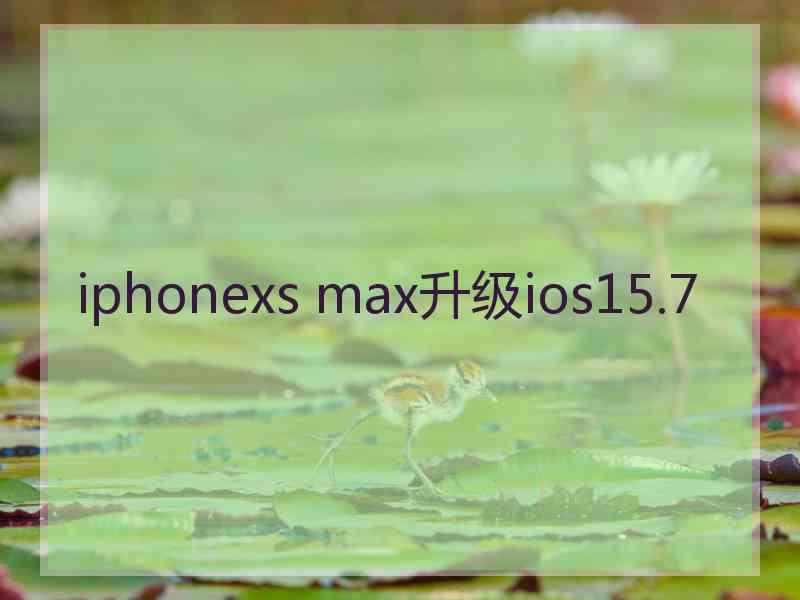 iphonexs max升级ios15.7