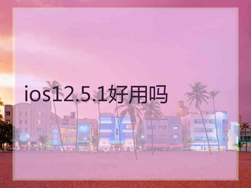 ios12.5.1好用吗