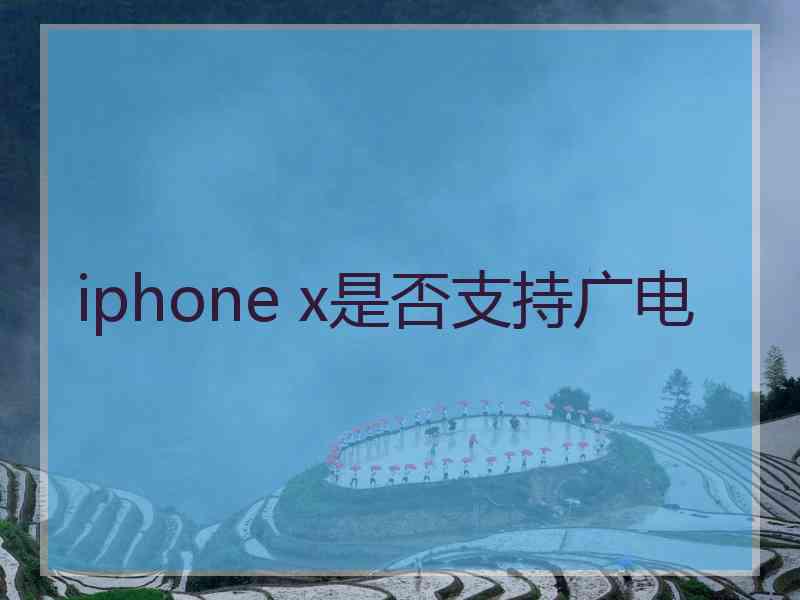 iphone x是否支持广电