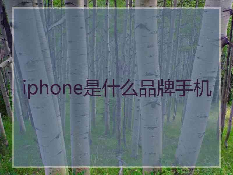 iphone是什么品牌手机