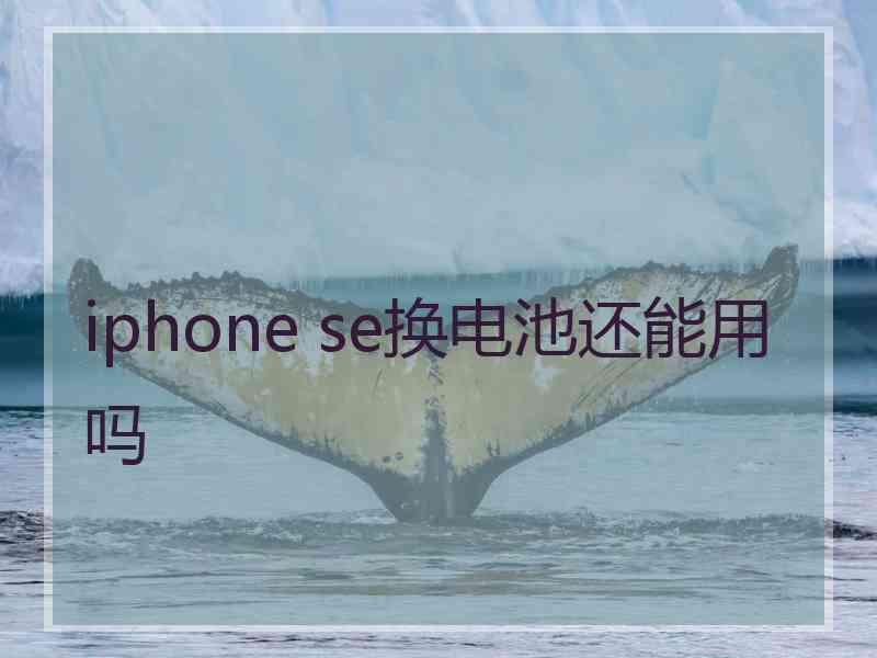 iphone se换电池还能用吗