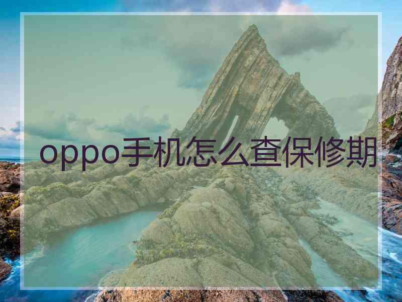 oppo手机怎么查保修期