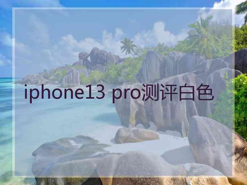 iphone13 pro测评白色