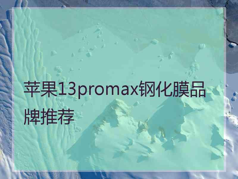 苹果13promax钢化膜品牌推荐