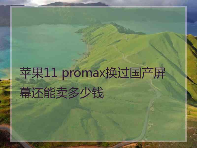 苹果11 promax换过国产屏幕还能卖多少钱