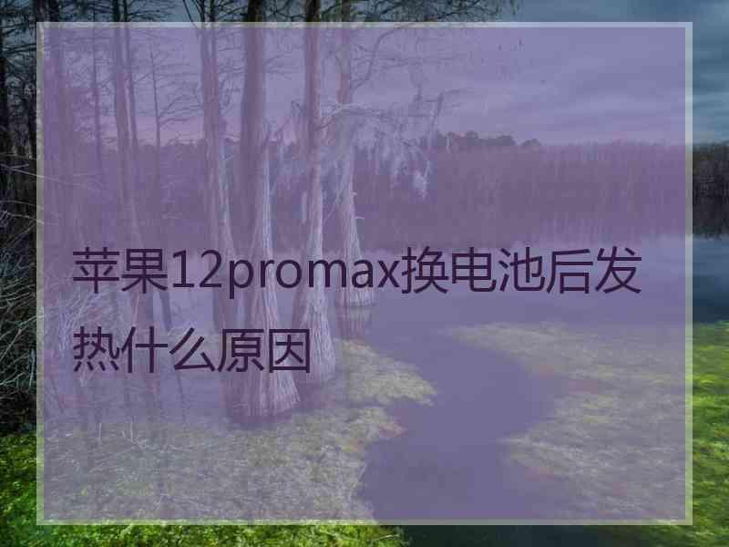 苹果12promax换电池后发热什么原因