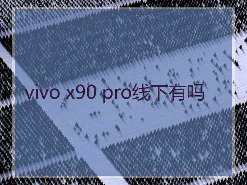 vivo x90 pro线下有吗