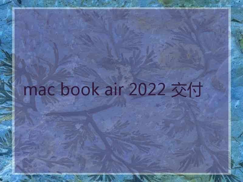 mac book air 2022 交付